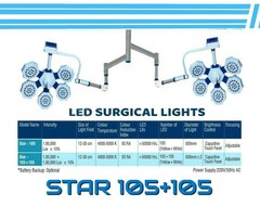Common Arm Ceiling mounted Double Dome LED OT Light Surgical Operating Light