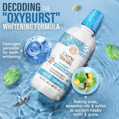 GuruNanda Oxyburst Teeth Whitening Mouthwash – Alcohol & Fluoride Free, with H
