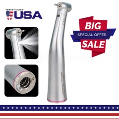 Dental 1:5 Increasing LED Fiber Optic Contra Angle Low Speed Handpiece Red Ring