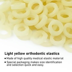 Orthodontic Rubber Bands for Braces 1/8” Light 3.5 oz, 100 Pcs Dental Intrao…