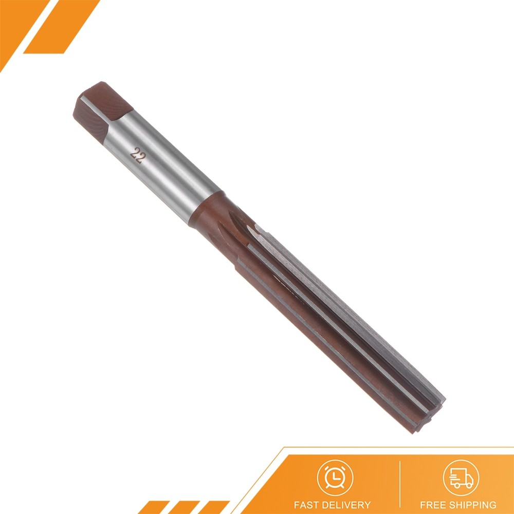 22mm Hand Reamer – Alloy Tool Steel H8 8 Straight Flutes Milling Cutter Tool