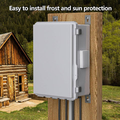 Electrical Junction Box, Ventilated Design, Cable Grommets, Indoor/Outdoor Use w