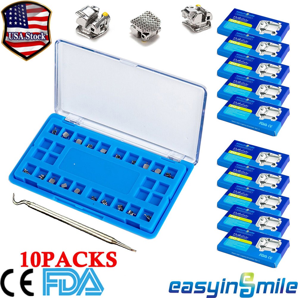 Dental Orthodontic Braces Roth MBT 022” Metal Self-Ligating Ortho Mesh Bracket