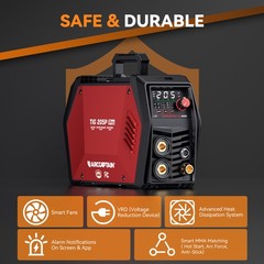 ARCCAPTAIN iControl TIG 205 Pro 5 In 1 Cold Spot Stick/TIG Welder 120V/240V