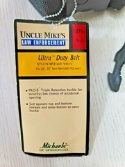 Uncle Mike’s Ultra Duty Belt with Hanger – Police, Security, EMS – Small 8776-1