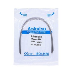 30×Dental Orthodontic Stainless Steel Round Arch Wires Square Form 014 Upper