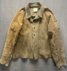 Vintage Weldmark Cowhide Leather Welding Jacket Brown Size L Back Buckle