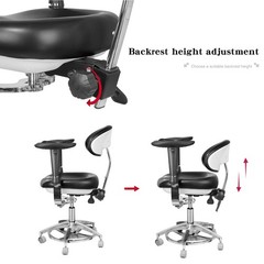 Imported PU Leather Dental 360° Mobile Dynamic Adjustable Chair with Armrest USA