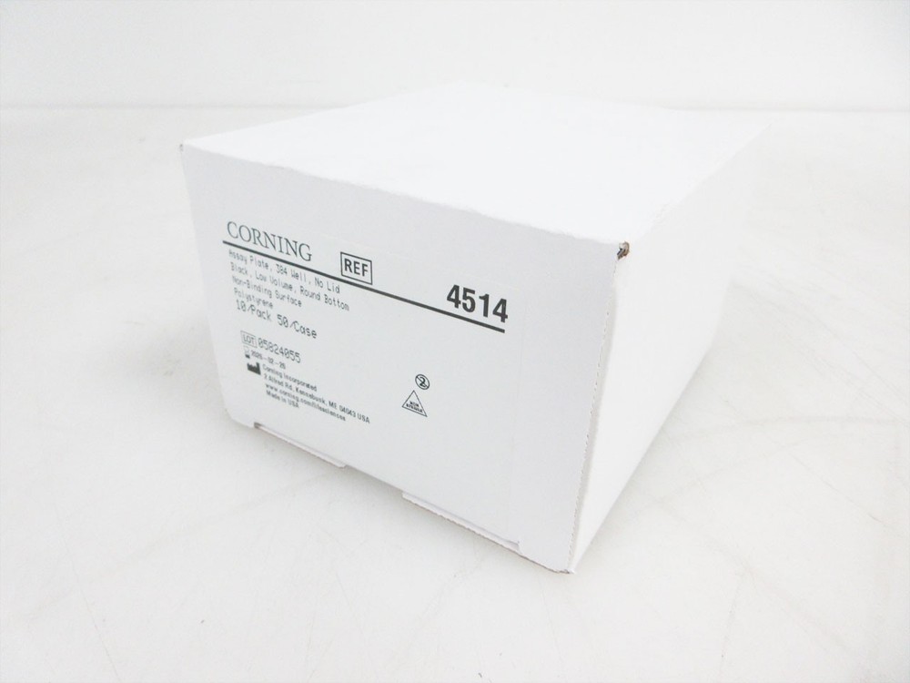 CORNING 4514 384-WELL BLACK ROUND BOTTOM POLYSTYRENE NBS MICROPLATE