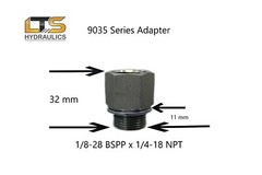 1/8″ Male British Parallel Pipe x 1/4″ Female Pipe NPT Adapter 9035-02-04