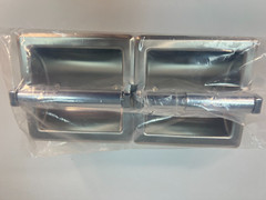 TWIN TOILET PAPER HOLDER, COMMERCIAL, IN-WALL RECESSED – POLISHED CHROME