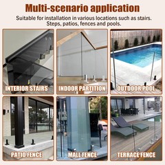 New Version Side Glass Mounting Bracket, Stainless Steel Glass Railing System…