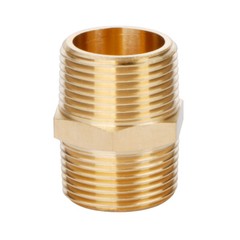 U.S. Solid Brass Fitting Hex Nipple NPT 3/4″ Male x 3/4″ Male, 1pc