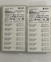 Dentsply Vortex Blue Rotary Files Assorted 5/25mm &20/21mm /04 total of 25 pkgs