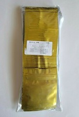 100 Durable Double-Sided Metallic Foil Flat Style Zip Locking Closure Bag 3″x4″