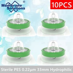 Sterile Syringe Filters PES 33mm Dia:0.22um Pore Size Individually Package
