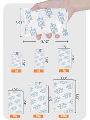 20g Color-Changing Silica Gel Packets – 50 Pack for Food & Valuables Protection