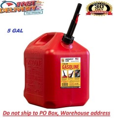 Midwest Can 5 Gallon Auto Shut off Gasoline Can, 5610-4, Red in Color