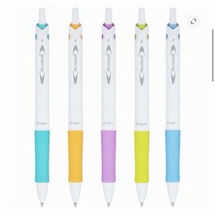 Pilot Acroball Purewhite Ballpoint Pen Fine Point 5 Count Assorted Colors