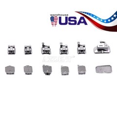 Brackets de Autoligado Pasivos Ortodoncia Mini MBT .022 con Gancho 3-4-5 y Tubo