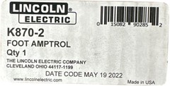 Lincoln Electric K870-2 Foot Amptrol, 25 Ft. (7.6m) (12 Pin) WELDING AMPTROL