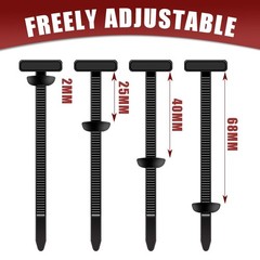 200 PCS Nylon Universal Cable Tie Buckle，Heavy Duty Self-Locking Zip Ties Holder