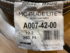 15′ – 10/2 BLACK/WHITE Solid MC Copper Metal Clad Cable – MC Glide Lite 15feet