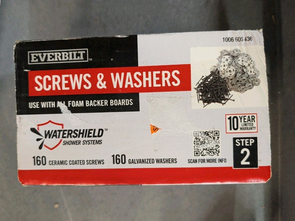 NEW Everbilt Screws/Washers For XPS Foam Backer Board (1006605436)