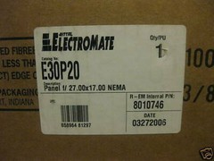 Electromate E30P20 Panel f/27.00 X 17.00 NEMA NEW IN BOX