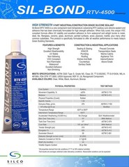 Silicone RTV 4500 Food Contact Safe High Strength Silicone Sealant, Clear (2.8 F