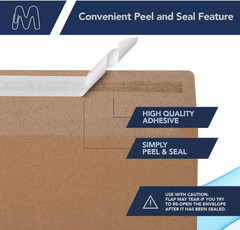 MOS Kraft 5X7 Invitation Envelopes A7 (5.25 X 7.25 Inch) 500 Pack, Self-Seal Hea