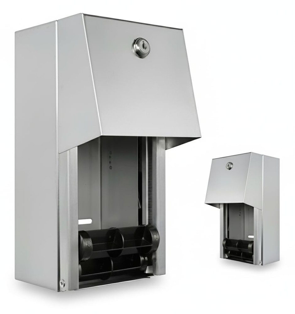 Commercial Toilet Paper Dispenser 304 Stainless Steel Double Roll Holder He…