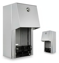 Commercial Toilet Paper Dispenser 304 Stainless Steel Double Roll Holder He…
