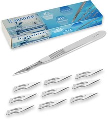 Surgical Grade Sterile Blades – 10pcs Carbon Steel Scalpel Set for Medical Use