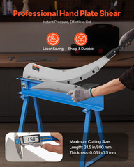 Hand Plate Shear, 31.5 in Max Cutting Length, Manual Sheet Metal Shear Machine,