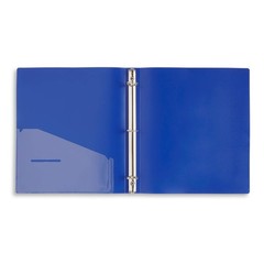Blue Summit Supplies 6 Pack 3-Ring Plastic Binder 1-Inch Flexible Binder Soft