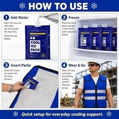 Cooling Vest for Men Women, Ice Vest with 20 Reusable Gel Ice Packs, High Visibi