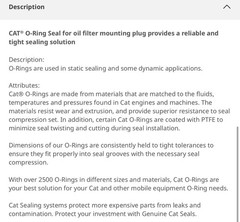 Caterpillar CAT: 6V-5048 Seal-O-Ring (OEM, NEW) Qty-10