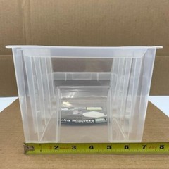 12- Store House Large Clear Stacking Bins 12-3/4″ L x 8-1/4″W x 6″H Storage Tool