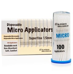 LA MIERE 400pcs 1.2mm White Dental Micro Applicators White,