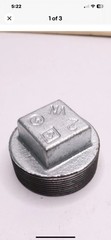 Stz Square Head Plug Galvanized Malleable Iron 2″ MIP 311 P-2