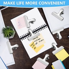 FINDMAG Chip Clip, 8 Pack Stainless Steel Bag Clips, Cute Set of 8, Silver