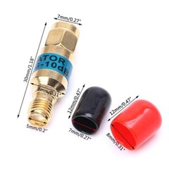 2pcs Gold sma-jk attenuator DC-6GHz 2W SMA rf attenuator 10db for sale