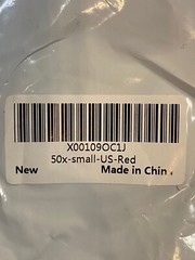 4 Qty of 50-Pack Mini Round 3/4″ Clear Lens Red LED Buttons (200 Qty Total)