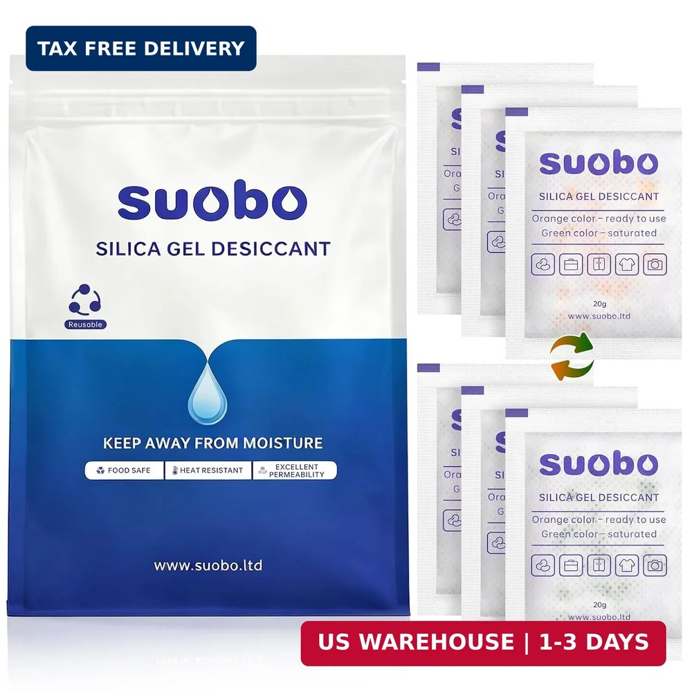 Silica Gel Packets, 20 Gram 85 Packs Moisture Absorbers for Food Grade, Desiccan