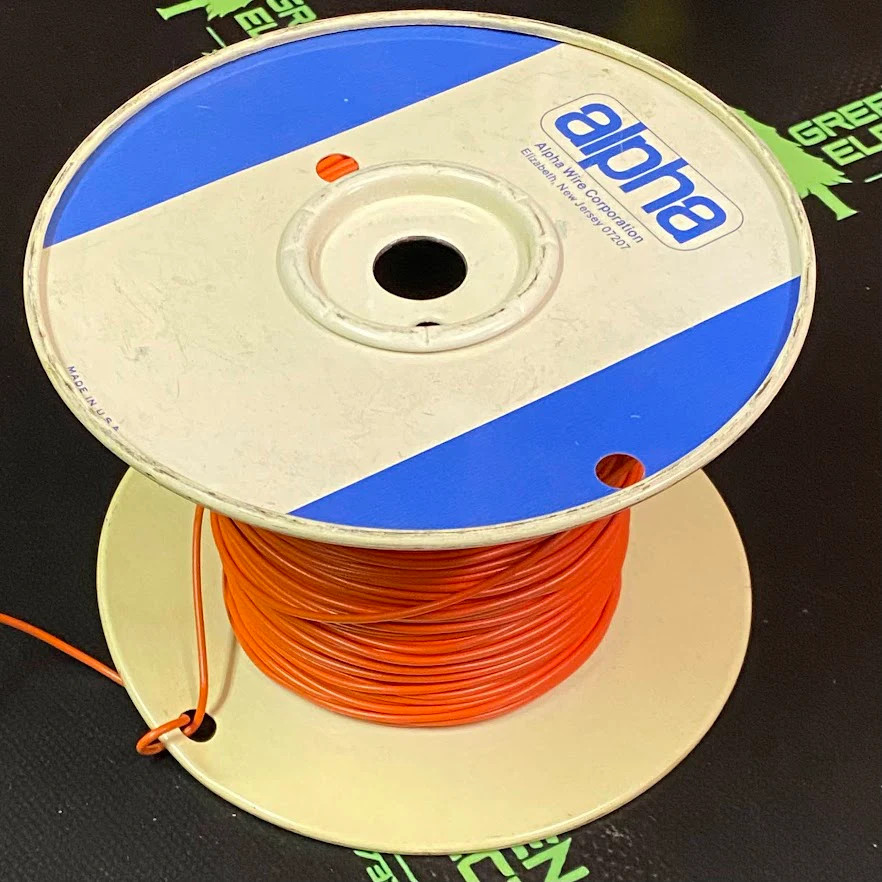1555 – ALPHA – 700FT ORANGE 18awg tinned copper 80°C / 1000 VRMS – PARTIAL ROLL