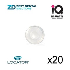 Zest LOCATOR Original Genuine Replacement Caps Standard, Clear 5.0 lbs 20-pack