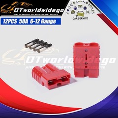 12Pcs 50A 10-12 Gauge Battery Quick Connect Winch Connector Plug Power Supply