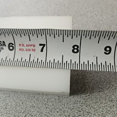 7.75×2.5×1.25 DELRIN Acetal Block Machinable Plastic White Acetron CNC 1.4 lbs
