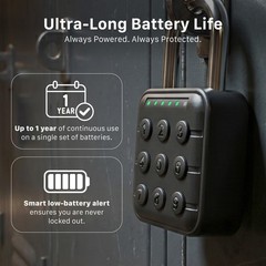 Fosmon Digital Combination Lock Outdoor IP67 Padlock Combination Gym Locker Lock